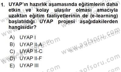 Ulusal Yargı Ağı Projesi 1 Dersi 2015 - 2016 Yılı (Final) Dönem Sonu Sınav Soruları 1. Soru