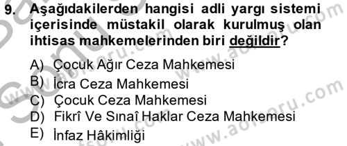 Kalem Mevzuatı Dersi 2013 - 2014 Yılı (Final) Dönem Sonu Sınav Soruları 9. Soru