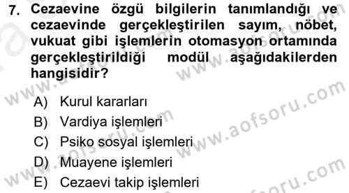 Ulusal Yargı Ağı Projesi 2 Dersi 2015 - 2016 Yılı (Vize) Ara Sınav Soruları 7. Soru