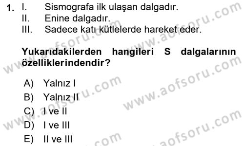 Arama Kurtarma Bilgisi ve Etik Değerler Dersi 2018 - 2019 Yılı (Final) Dönem Sonu Sınav Soruları 1. Soru