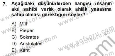 Adalet Meslek Etiği Dersi 2014 - 2015 Yılı (Vize) Ara Sınav Soruları 7. Soru