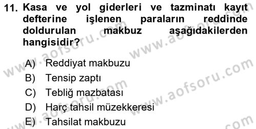 Kalem Mevzuatı Dersi 2018 - 2019 Yılı Yaz Okulu Sınav Soruları 11. Soru