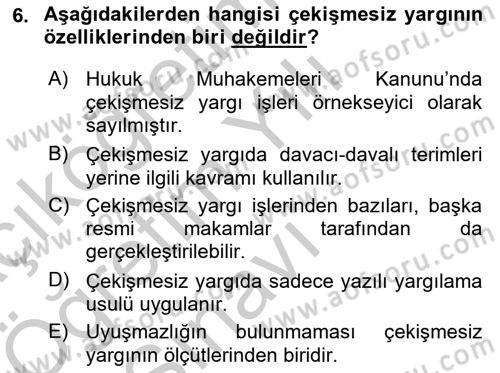 Hukuk Dili Ve Adli Yazışmalar Dersi 2018 - 2019 Yılı Yaz Okulu Sınav Soruları 6. Soru