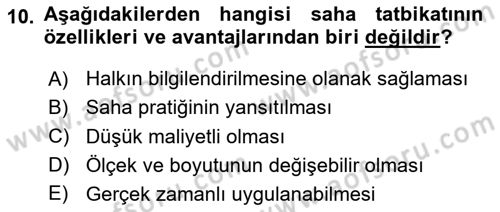 Afet Senaryosu ve Tatbikatlar Dersi 2023 - 2024 Yılı (Final) Dönem Sonu Sınav Soruları 10. Soru