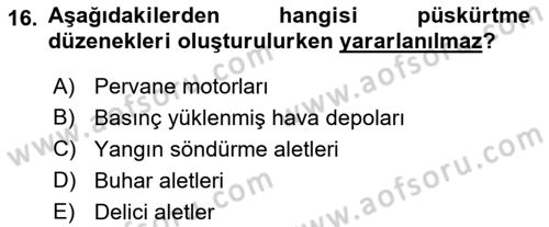 Kbrn Savunma Ve Güvenlik Dersi 2019 - 2020 Yılı (Vize) Ara Sınav Soruları 16. Soru
