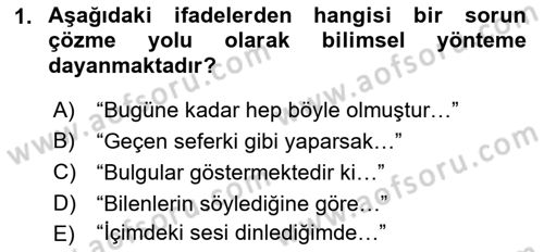 Sosyal Bilimlerde Araştırma Yöntemleri Dersi 2022 - 2023 Yılı (Vize) Ara Sınav Soruları 1. Soru