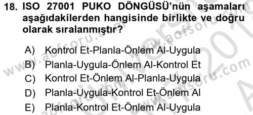 Ulusal Yargı Ağı Projesi 1 Dersi 2017 - 2018 Yılı (Vize) Ara Sınav Soruları 18. Soru
