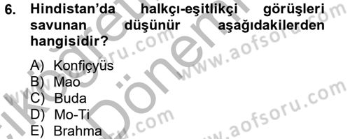 İnsan Hakları Ve Kamu Özgürlükleri Dersi 2012 - 2013 Yılı (Vize) Ara Sınav Soruları 6. Soru