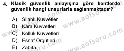 Afet Risk Azaltma Politikaları Dersi 2022 - 2023 Yılı Yaz Okulu Sınav Soruları 4. Soru