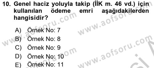 Hukuk Dili Ve Adli Yazışmalar Dersi 2016 - 2017 Yılı 3 Ders Sınav Soruları 10. Soru
