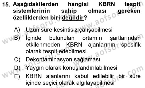 Kbrn Savunma Ve Güvenlik Dersi 2021 - 2022 Yılı Yaz Okulu Sınav Soruları 15. Soru