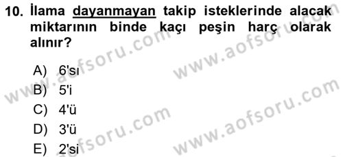Damga Vergisi Ve Harçlar Bilgisi Dersi 2015 - 2016 Yılı (Final) Dönem Sonu Sınav Soruları 10. Soru
