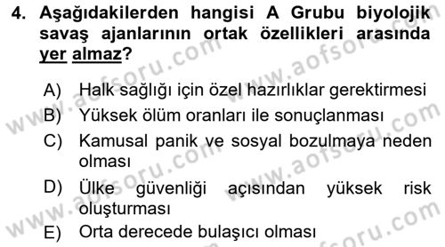 Kbrn Savunma Ve Güvenlik Dersi 2022 - 2023 Yılı Yaz Okulu Sınav Soruları 4. Soru