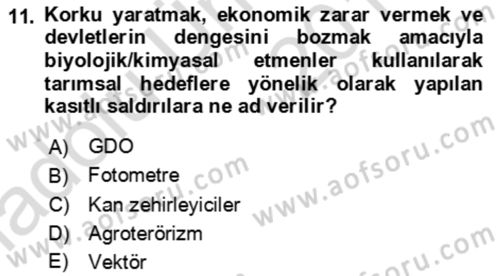 Kbrn Savunma Ve Güvenlik Dersi 2018 - 2019 Yılı 3 Ders Sınav Soruları 11. Soru