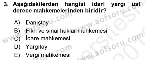 Kalem Mevzuatı Dersi 2018 - 2019 Yılı (Vize) Ara Sınav Soruları 3. Soru