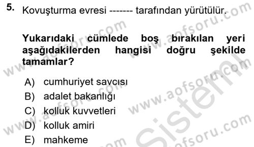 Hukuk Dili Ve Adli Yazışmalar Dersi 2020 - 2021 Yılı Yaz Okulu Sınav Soruları 5. Soru