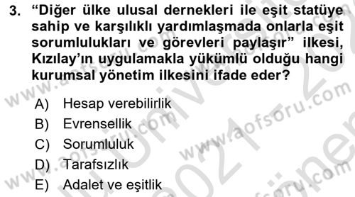Afet Risk Azaltma Politikaları Dersi 2021 - 2022 Yılı (Final) Dönem Sonu Sınav Soruları 3. Soru