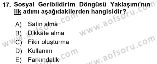 Acil Durum ve Afet Farkındalık Eğitimi Dersi 2018 - 2019 Yılı (Vize) Ara Sınav Soruları 17. Soru