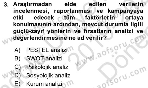 Acil Durum ve Afet Farkındalık Eğitimi Dersi 2019 - 2020 Yılı (Final) Dönem Sonu Sınav Soruları 3. Soru