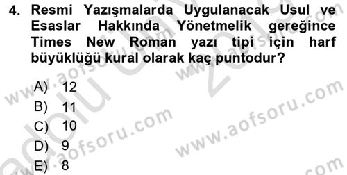 Hukuk Dili Ve Adli Yazışmalar Dersi 2018 - 2019 Yılı 3 Ders Sınav Soruları 4. Soru