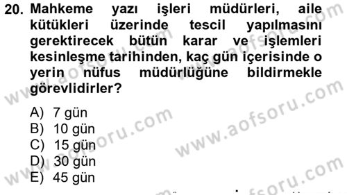 Kalem Mevzuatı Dersi 2012 - 2013 Yılı (Vize) Ara Sınav Soruları 20. Soru