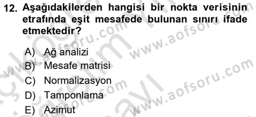 Veri Analizi Ve Değerlendirme Dersi 2022 - 2023 Yılı Yaz Okulu Sınav Soruları 12. Soru