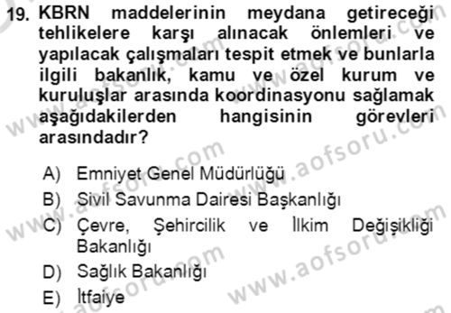 Kbrn Savunma Ve Güvenlik Dersi 2023 - 2024 Yılı Yaz Okulu Sınav Soruları 19. Soru