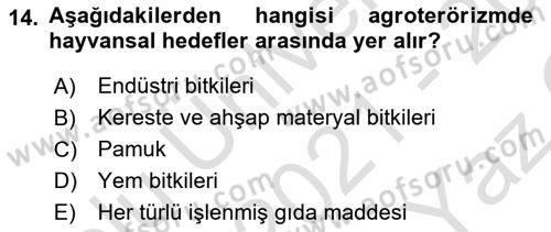 Kbrn Savunma Ve Güvenlik Dersi 2021 - 2022 Yılı Yaz Okulu Sınav Soruları 14. Soru