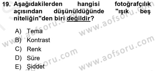Gastronomi Ve Medya Dersi 2017 - 2018 Yılı (Final) Dönem Sonu Sınav Soruları 19. Soru