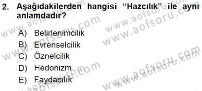 Adalet Meslek Etiği Dersi 2015 - 2016 Yılı (Vize) Ara Sınav Soruları 2. Soru