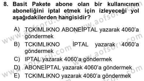 Ulusal Yargı Ağı Projesi 1 Dersi 2019 - 2020 Yılı (Final) Dönem Sonu Sınav Soruları 8. Soru