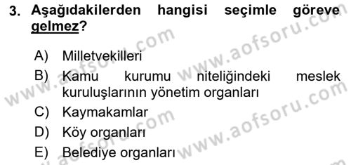 İdari Yargı Dersi 2018 - 2019 Yılı (Final) Dönem Sonu Sınav Soruları 3. Soru