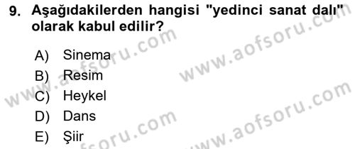 Gastronomi Ve Medya Dersi 2018 - 2019 Yılı (Vize) Ara Sınav Soruları 9. Soru