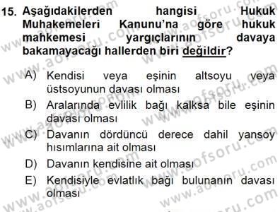 Adalet Meslek Etiği Dersi 2015 - 2016 Yılı (Final) Dönem Sonu Sınav Soruları 15. Soru