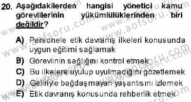 Adalet Meslek Etiği Dersi 2013 - 2014 Yılı (Final) Dönem Sonu Sınav Soruları 20. Soru