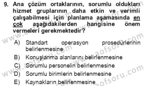 Acil Durum Ve Afet Yönetimi Planları Dersi 2018 - 2019 Yılı (Vize) Ara Sınav Soruları 9. Soru