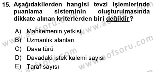 Ulusal Yargı Ağı Projesi 2 Dersi 2018 - 2019 Yılı (Vize) Ara Sınav Soruları 15. Soru