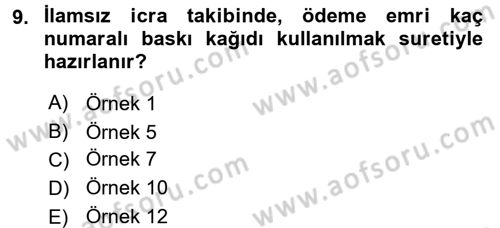 Kalem Mevzuatı Dersi 2016 - 2017 Yılı 3 Ders Sınav Soruları 9. Soru