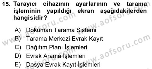 Ulusal Yargı Ağı Projesi 1 Dersi 2016 - 2017 Yılı (Final) Dönem Sonu Sınav Soruları 15. Soru