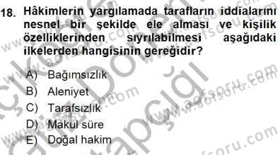 Adalet Meslek Etiği Dersi 2015 - 2016 Yılı (Vize) Ara Sınav Soruları 18. Soru