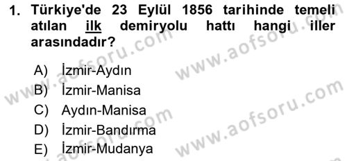 Acil Durum ve Afetlerde Ulaştırma Yönetimi ve Uygulamaları Dersi 2018 - 2019 Yılı 3 Ders Sınav Soruları 1. Soru