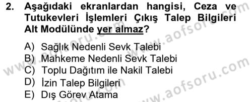 Ulusal Yargı Ağı Projesi 2 Dersi 2012 - 2013 Yılı (Vize) Ara Sınav Soruları 2. Soru