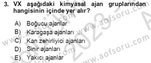 Kbrn Savunma Ve Güvenlik Dersi 2023 - 2024 Yılı (Vize) Ara Sınav Soruları 3. Soru