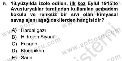 Kbrn Savunma Ve Güvenlik Dersi 2024 - 2025 Yılı (Vize) Ara Sınav Soruları 5. Soru