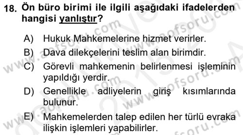 Kalem Mevzuatı Dersi 2015 - 2016 Yılı (Vize) Ara Sınav Soruları 18. Soru