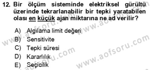 Kbrn Savunma Ve Güvenlik Dersi 2018 - 2019 Yılı 3 Ders Sınav Soruları 12. Soru