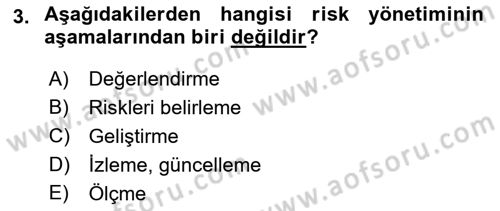 Kent, Planlama ve Afet Risk Yönetimi Dersi 2019 - 2020 Yılı (Final) Dönem Sonu Sınav Soruları 3. Soru