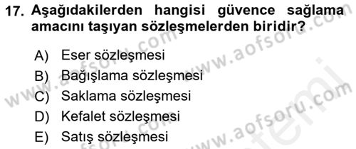 Hukuk Dili Ve Adli Yazışmalar Dersi 2018 - 2019 Yılı (Final) Dönem Sonu Sınav Soruları 17. Soru