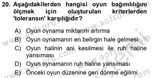 Büro Teknolojileri Dersi 2024 - 2025 Yılı Yaz Okulu Sınav Soruları 20. Soru