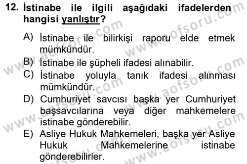 Kalem Mevzuatı Dersi 2012 - 2013 Yılı (Vize) Ara Sınav Soruları 12. Soru